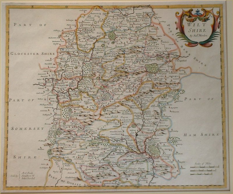 Map of Wiltshire - Morden